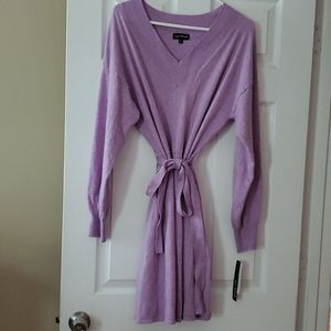 SEQUIN HEARTS PUFF SLEEVE SWEATER DRESS WITH TAGS